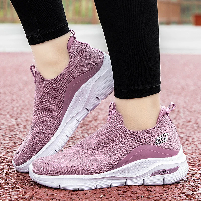 

Women Casual Shoes Fashion Breathable Walking Mesh Flat Shoes Woman Pink Sneakers Women 2022 Tenis Feminino Female Shoes