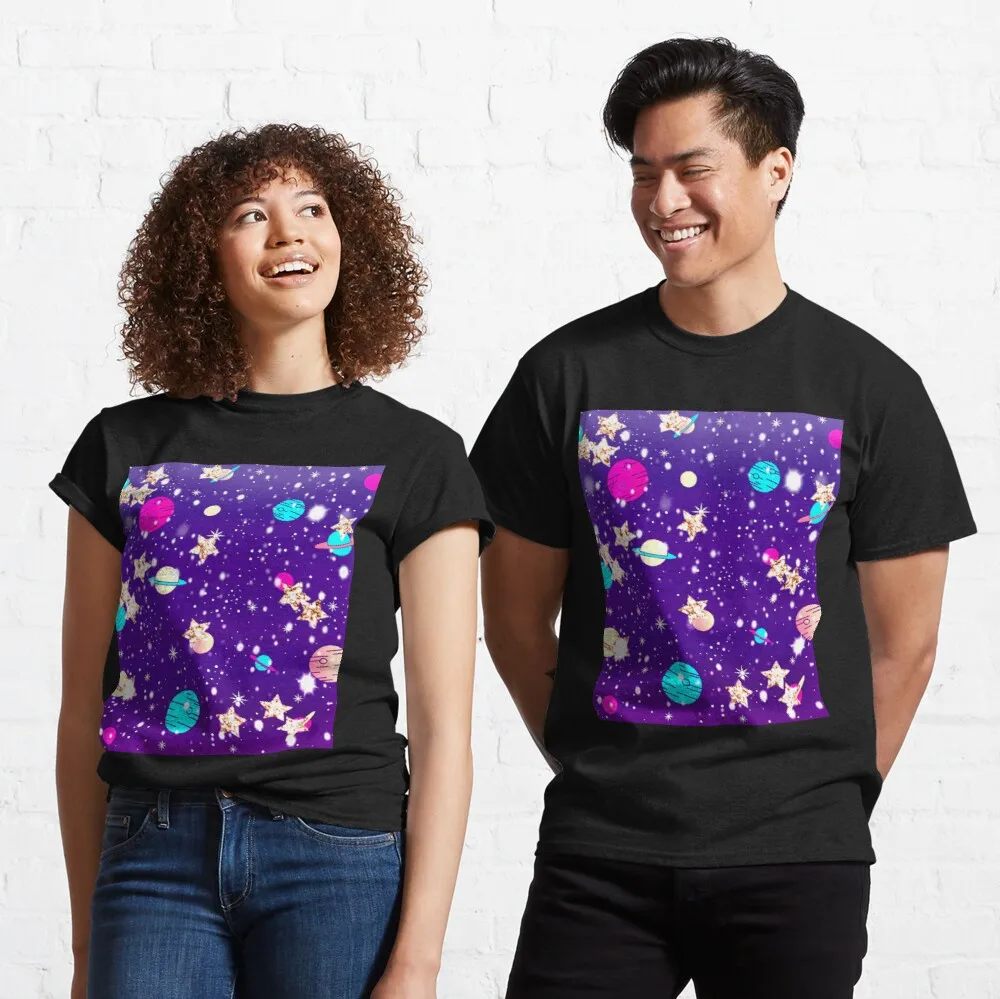 

Tops T Shirt Women SPACE PATTERN ,PLANETS Classic T-Shirt
