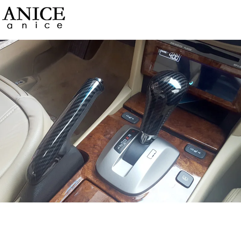 2 шт. карбоновый цветной внутренний чехол для рычага переключения передач ручка