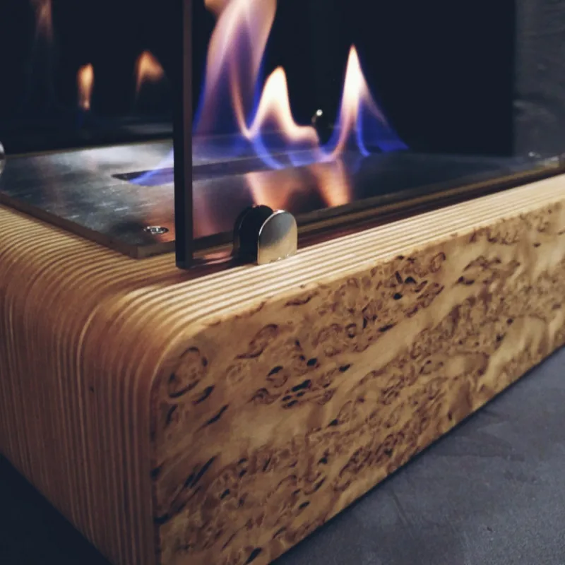 Биокамин из ценных пород дерева Karelian Birch коллекция KeyOne | Обустройство дома