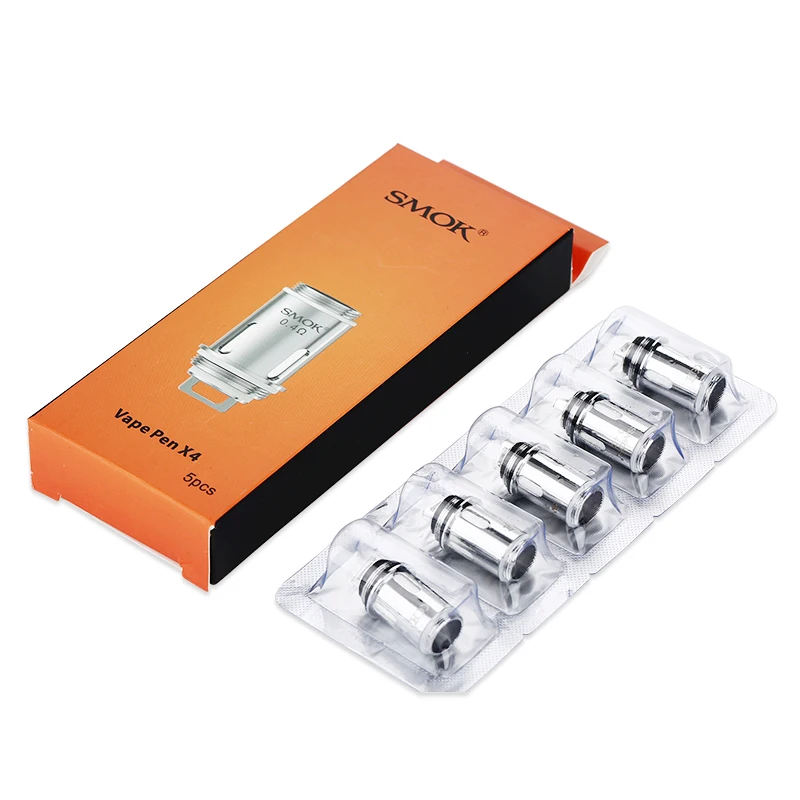 5pcs/pack SMOK Vape Pen X4 Replacement Coil Head 0.4ohm Quadruple Core 20-50W for pen 22/Vape Tank/Vape Plus | Электроника