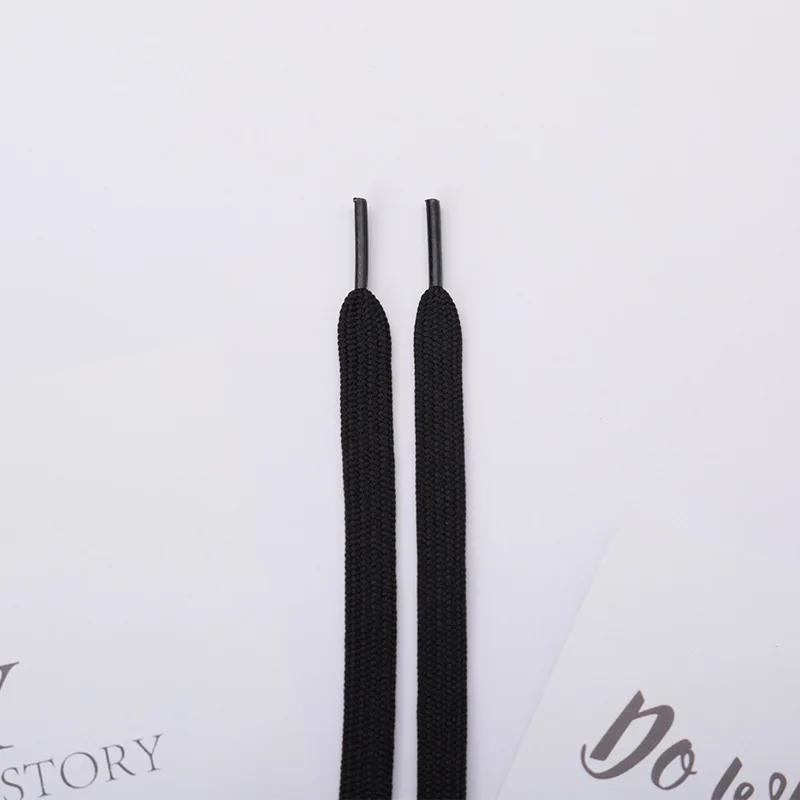 

Double Flat Webbing Shoelaces Polyester Hollow Double Shoelaces Black and White Color