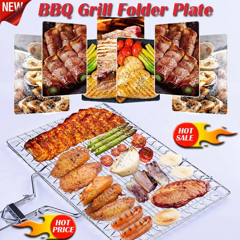 Барбекю гриль из нержавеющей стали Сменная сетка проволочная папка пластина для