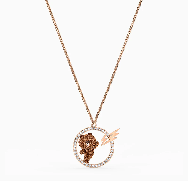 

Fashion Jewelry SWA New Style LINE SKATEBOARD Ladies Necklace Jumping Skateboard Starry Bear Ornaments Ladies Romantic Gifts