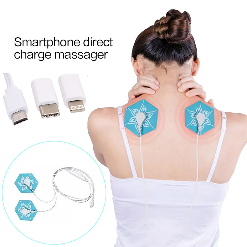 

Портативный мини-электродный массажер, терапевтический меридиан тела, устройство управления мышцами EMS, импульсный массаж тела