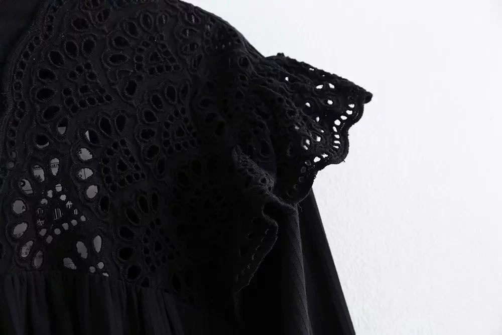 Withered new england elegant simple Lace splicing shirt women blusas mujer de moda shirt womens tops and tshirt plus size