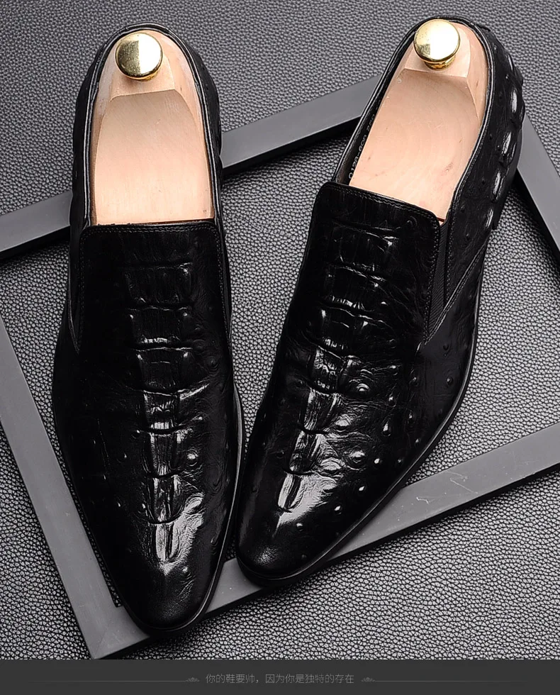QYFCIOUFU 2019 Роскошные Дизайнерские мужские Формальные туфли из крокодиловой кожи