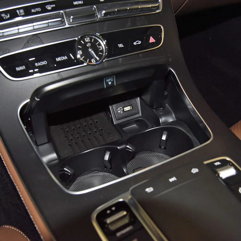 Пепельница для центральной консоли подстаканник хромированная рамка Mercedes Benz E