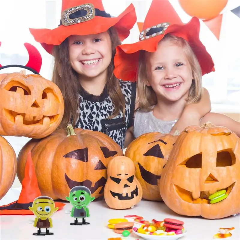 

2pcs Adorable Lovely Walking Toys Wind-Up Dolls for Children Halloween Gift Kids