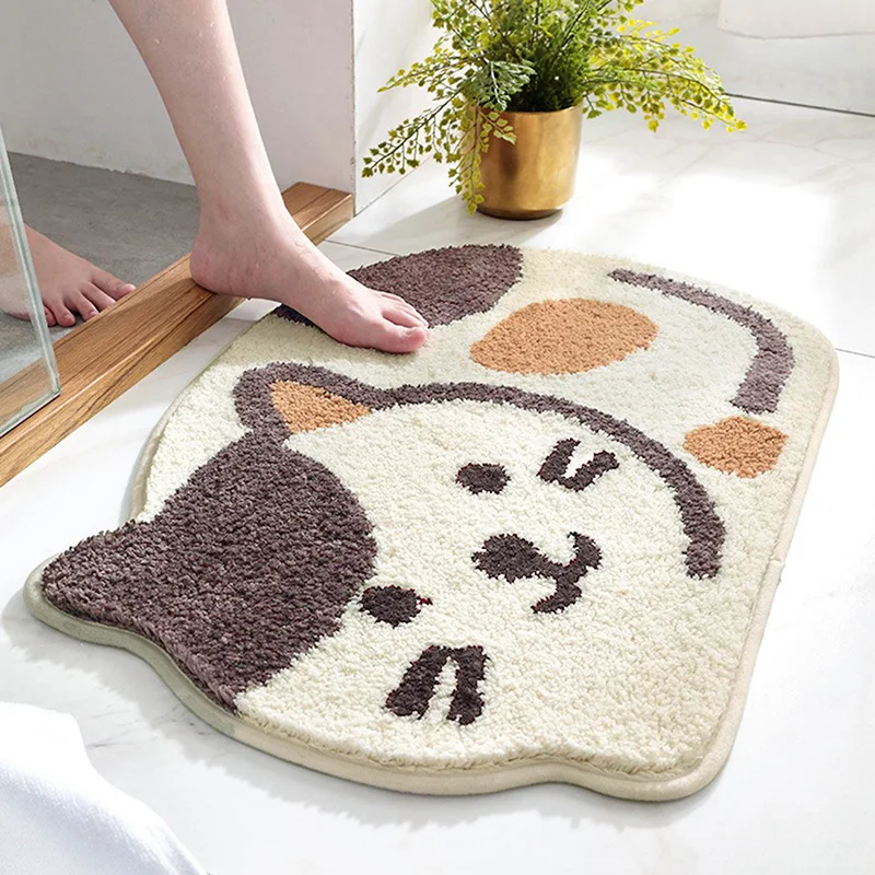 2020 мультяшный коврик для ванной Нескользящие коврики в виде подсолнуха кошки