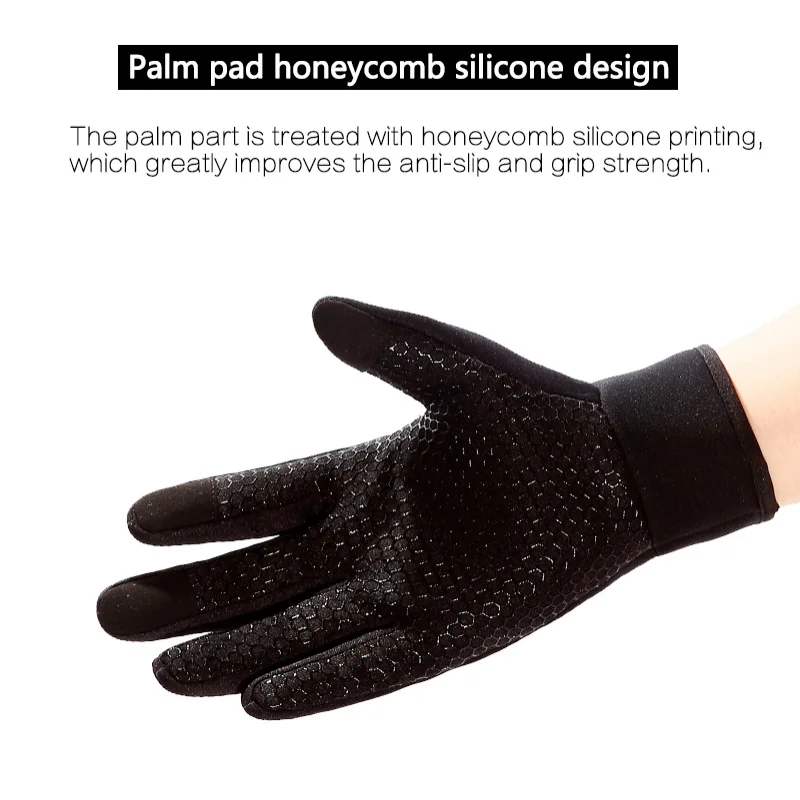

1 Pair Black Waterproof Fleece Men Women Ski Gloves Wind-proof Thermal Touch Screen Outdoor Sport Snowboard Gloves 2021