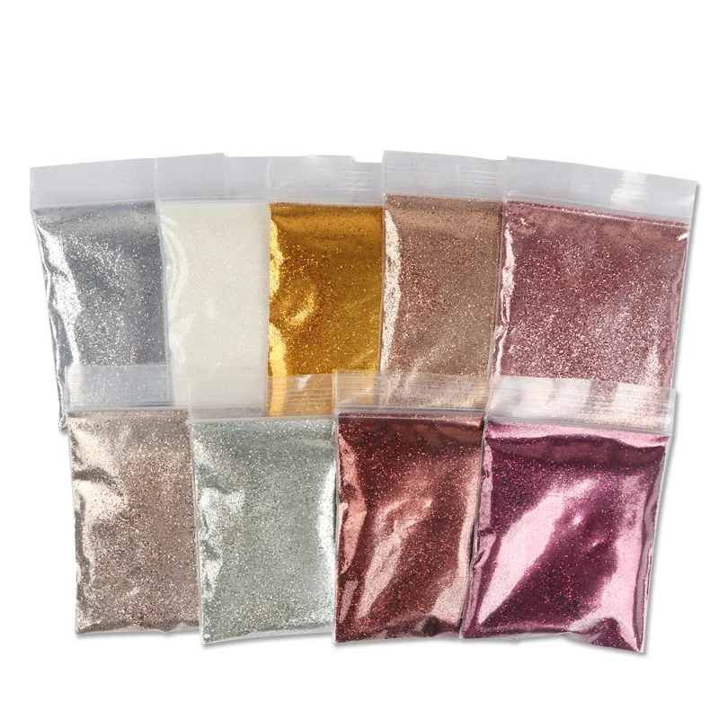 

10g Shining Nail Glitter Powder Sequins Gold Silver Fine Glitter Dust Sparkly Chrome Pigment Powder Nail Decorations Manicure