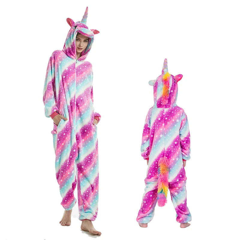 Big Gralaxy unicorn Костюм единорога для взрослых девочек; детский фланелевый комбинезон с единорогом; костюм Человека-паука для женщин; аниме-комбинезон; Маскировка; цельный костюм - Цвет: Big Gralaxy unicorn