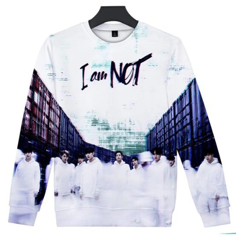 

Harajuku Hoodie O-Neck Long Sleeve Sweatshirts Boy Girl Stray Kids Print 3D Moleton Feminine Oversized Coats Winter Autumn 2021