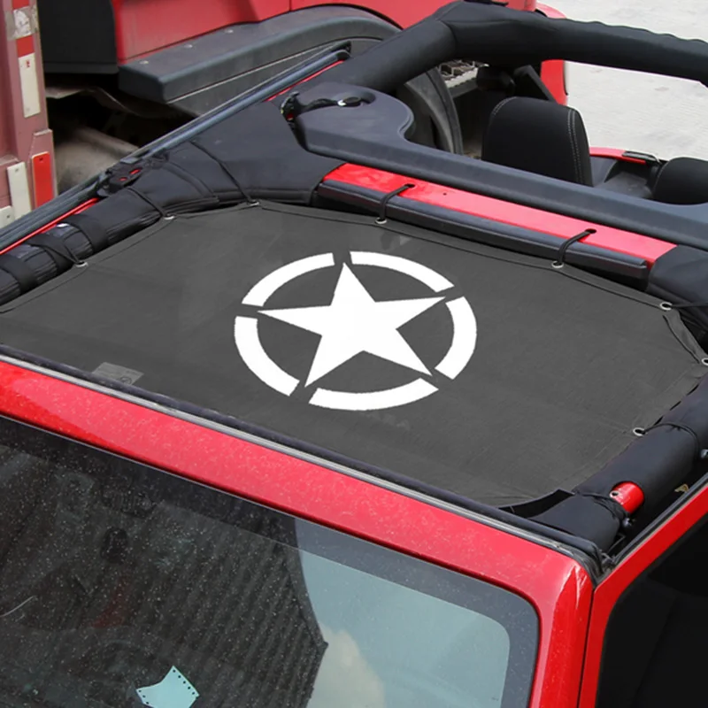 Jeep Wrangler2 Door Version For Wrangler Roof Insulation Mesh Shade Net Parts Provide Uv Protection Cover |