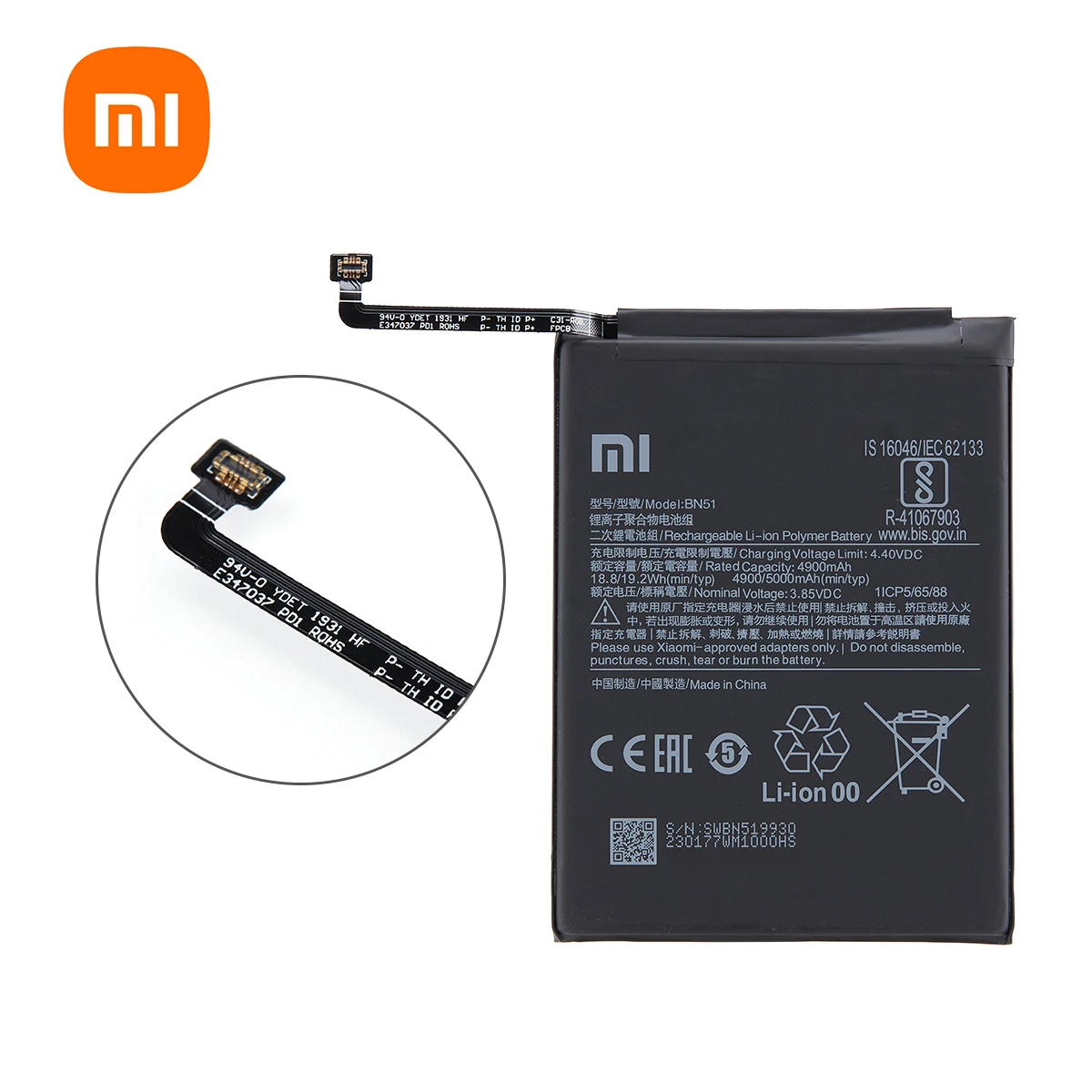 xiao mi 100 orginal bn51 5000mah battery for xiaomi redmi 8 redmi 8a redmi8 high quality phone replacement batteries free global shipping