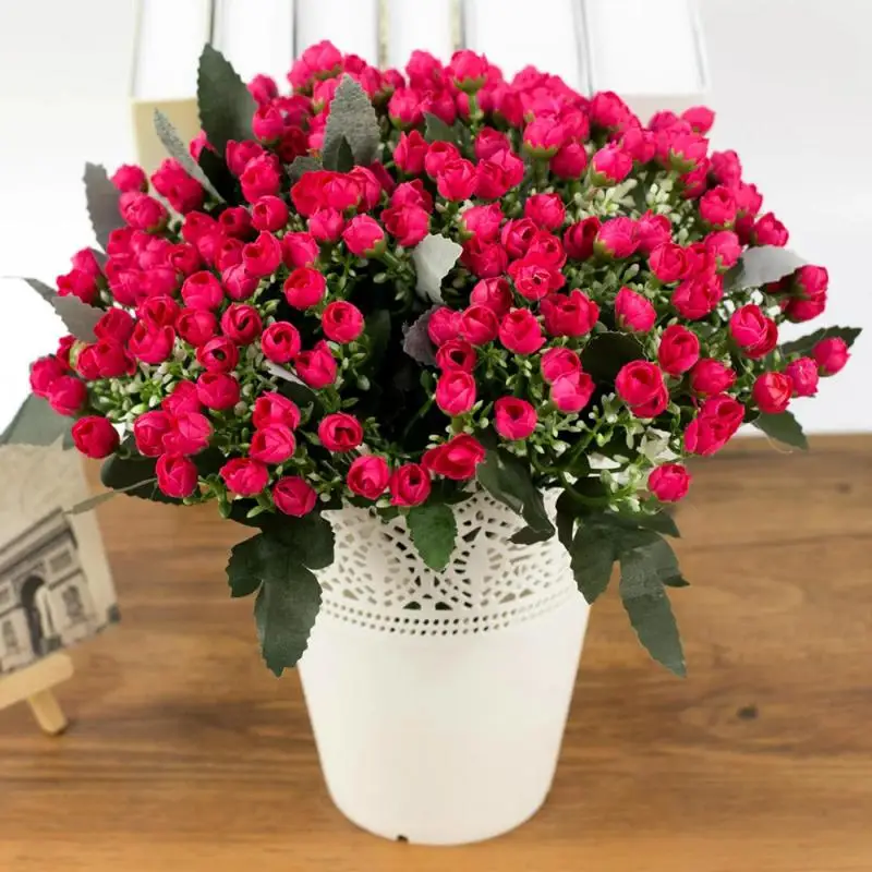 

36 Heads/bundle Artificial Flowers Silk Rose Fake Flower For Wedding Party Home Accessories Decoration Crafts Flores Artificiale