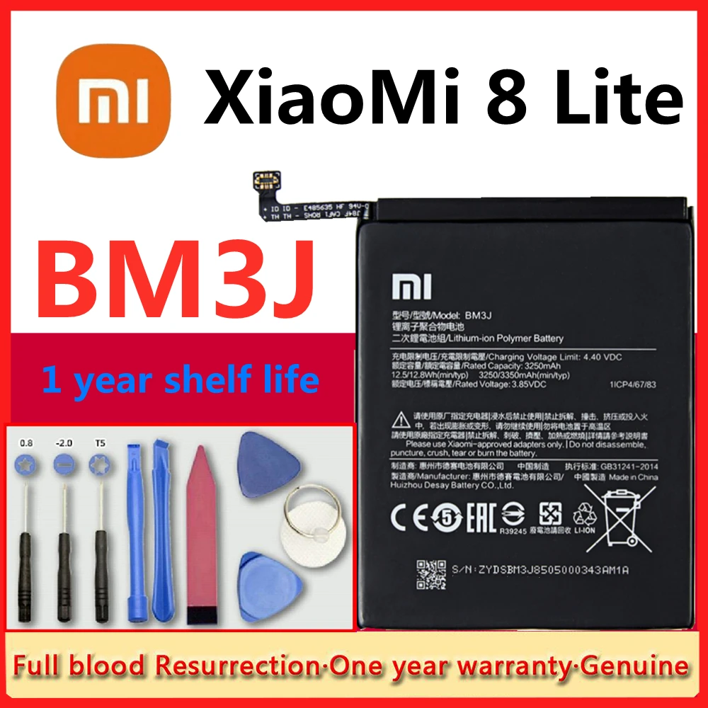 

100% Xiaomi Original Phone Battery for Xiaomi 9 MI9 Mi Mix 3 Mix3 Mi 8 Mi8 M8 Mix 2 Mix 2S 8 Lite MI8 Lite Replacement Batteries
