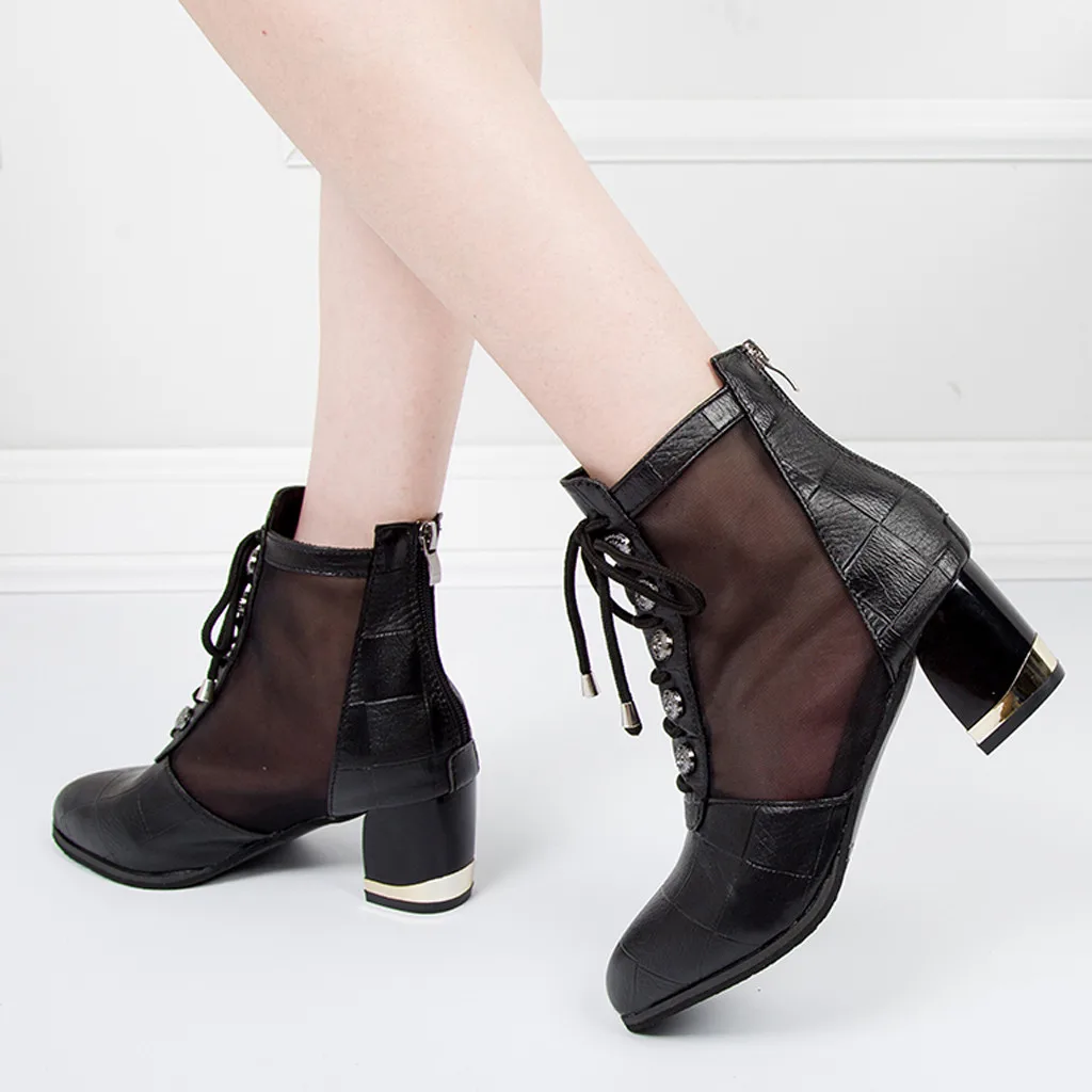 SAGACE/Ботильоны на каблуке Женские ботинки с острым носком высоком