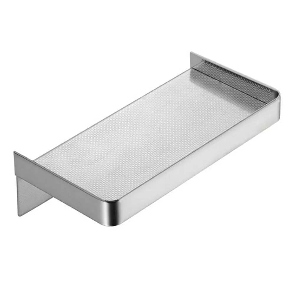 Полка для туалетной комнаты телефона шампуня ванной настенная черная щетка