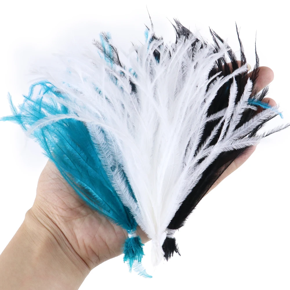 

1 Bundle Ostrich Feathers Colorful Filament Strung Party Clothing Dress Jewelry Sewing Accessories Decoration Feather for Crafts