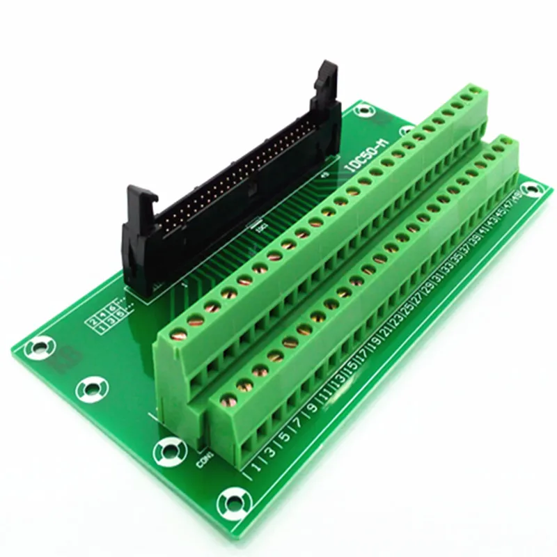 

IDC50 2x25 контактов 0,1 "мужская верхняя переходная плата, клеммный блок, разъем.