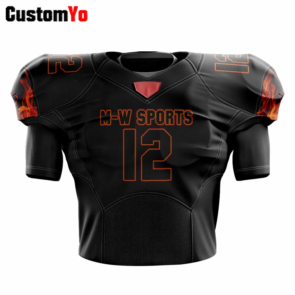 2019 новый дизайн Футбол майки команды черные Майки для американского футбола