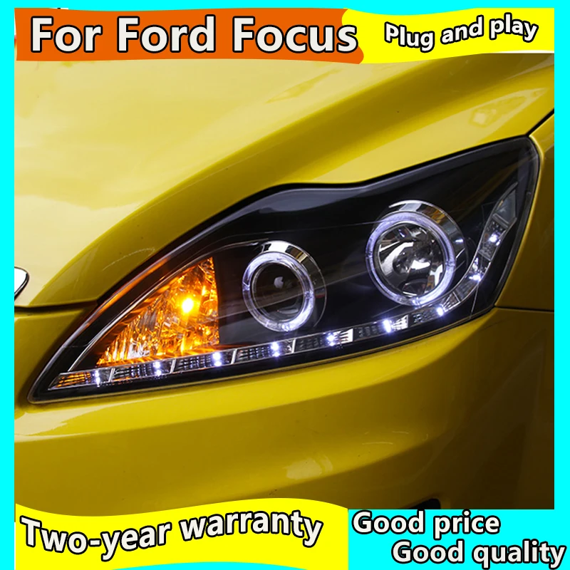 Автостайлинг фары для Ford Focus 2009 2011 2 светодиодные DRL H7 D2H Hid опция ангельский глаз