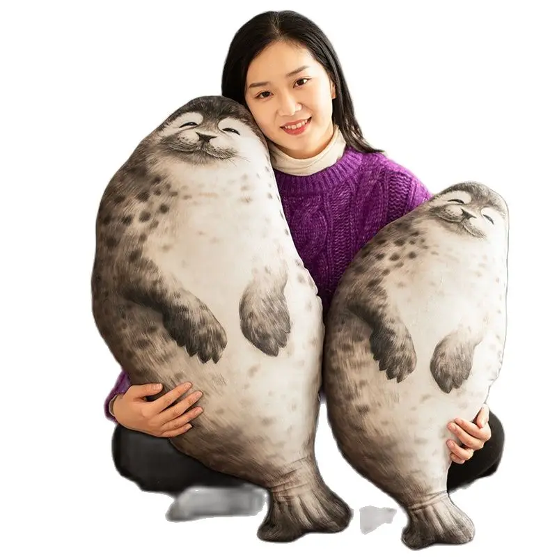2023 New Cute Fat Simulation Seal Pillow Round Special Super Soft Plush Toy Creative High Quality Birthday Gift For Kids Friends