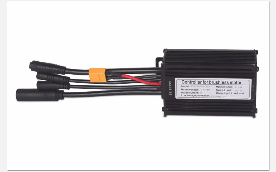 Водонепроницаемый разъем 36V 250W 48V 350W 14A 6 Mosfet Электрический велосипед бесщеточный контроллер синусоидальный сигнал KT серии Поддержка светодиодный ЖК-дисплей
