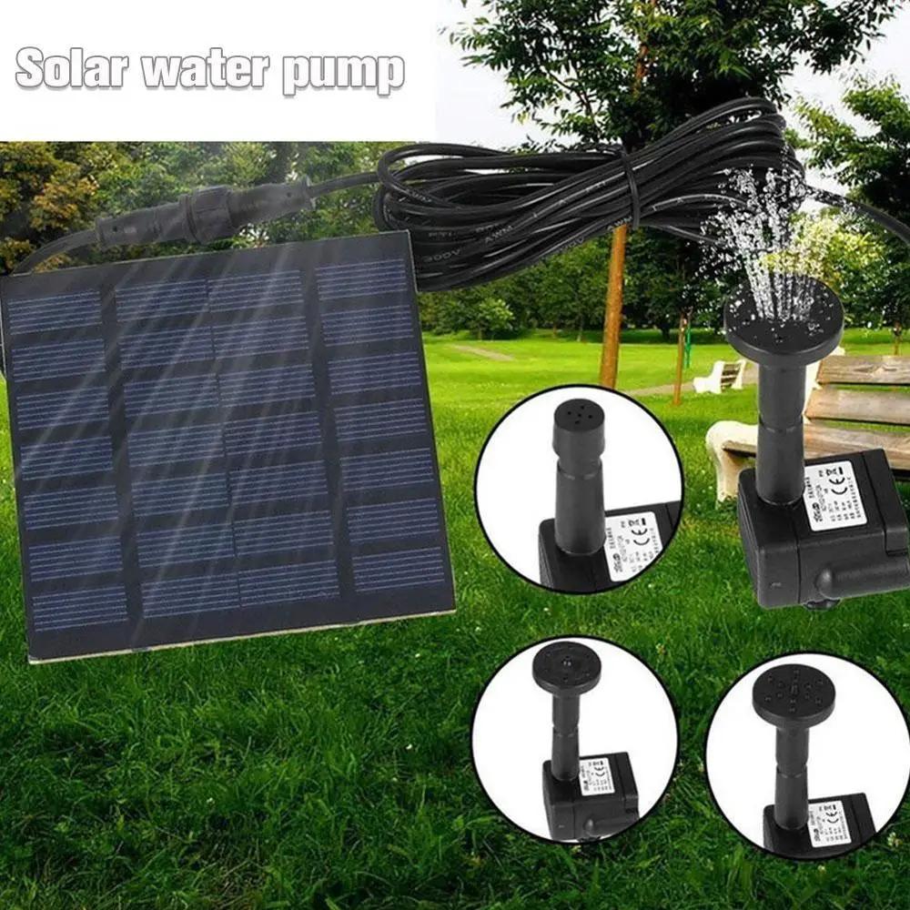 

Solar Fountain Pump Birdbath Small Fish Water Garden 1.8W Fast Spray Decoration Fountain Solar Z1H8