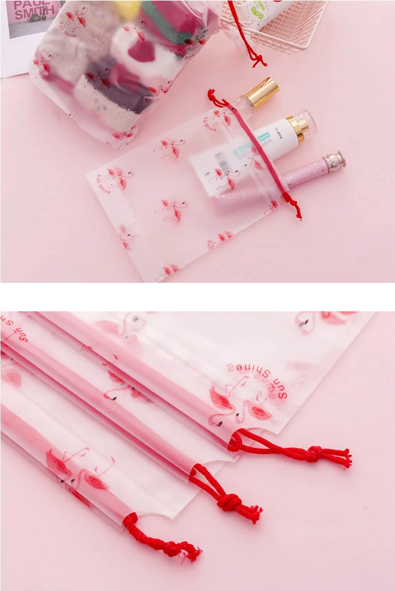 Дорожная сумка с изображением фламинго прозрачный косметический пакет со