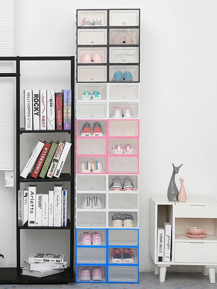 6 шт. прозрачная коробка для обуви утолщенная Пылезащитная хранения