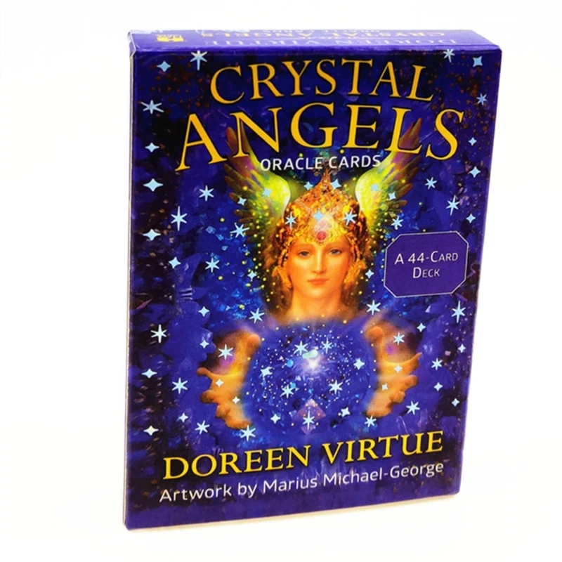 

Crystal Angel Oracle Cards Party Board Game Divination Fate 44 Cards Deck Tarot D0AE