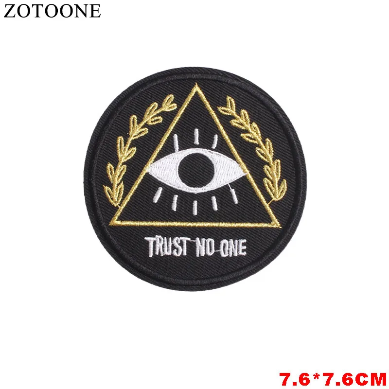 Круглая нашивка ZOTOONE для одежды аппликация шитья с вышивкой утюгом черепом из