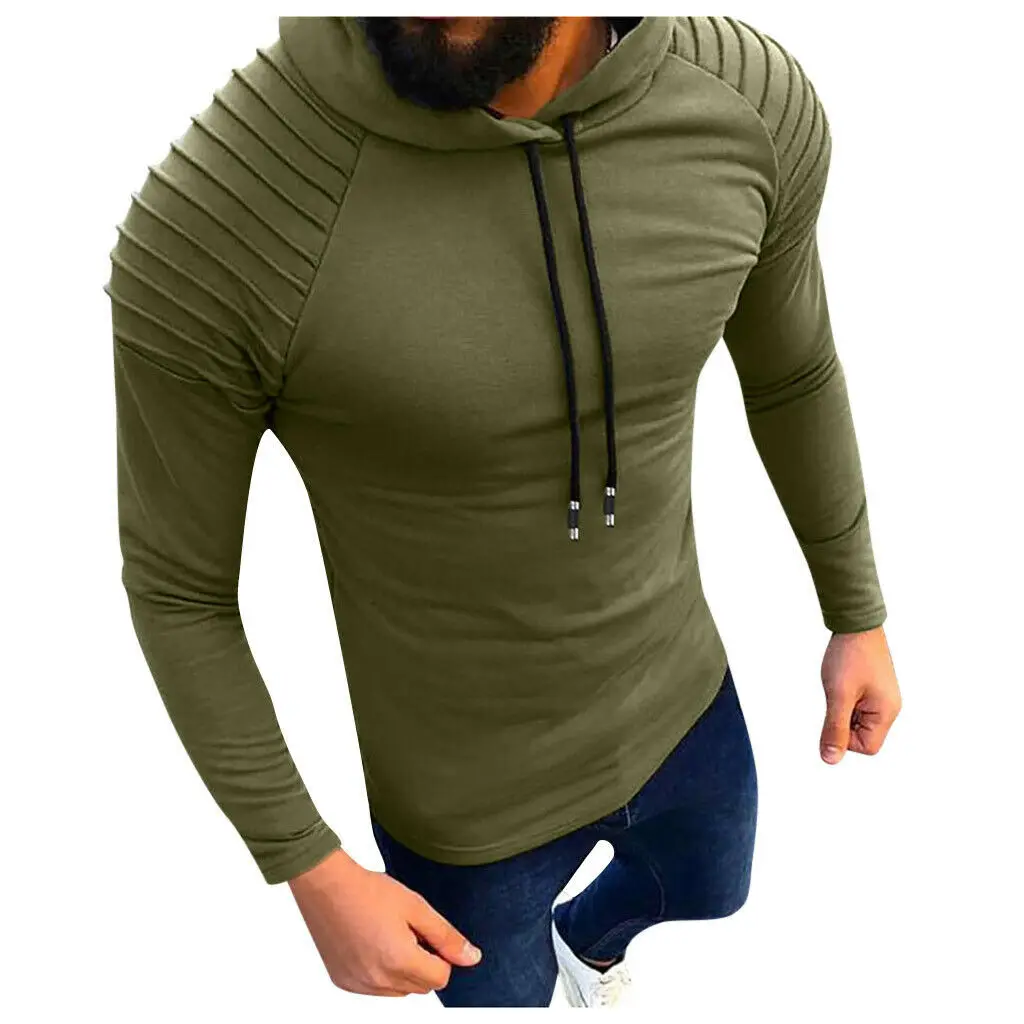 Мужская толстовка с длинным рукавом однотонная капюшоном большие размеры