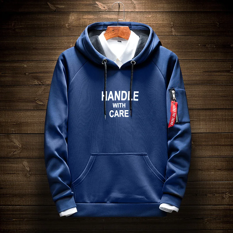 2019 брендовая одежда модная мужская Осенняя Приталенная толстовка с буквенным