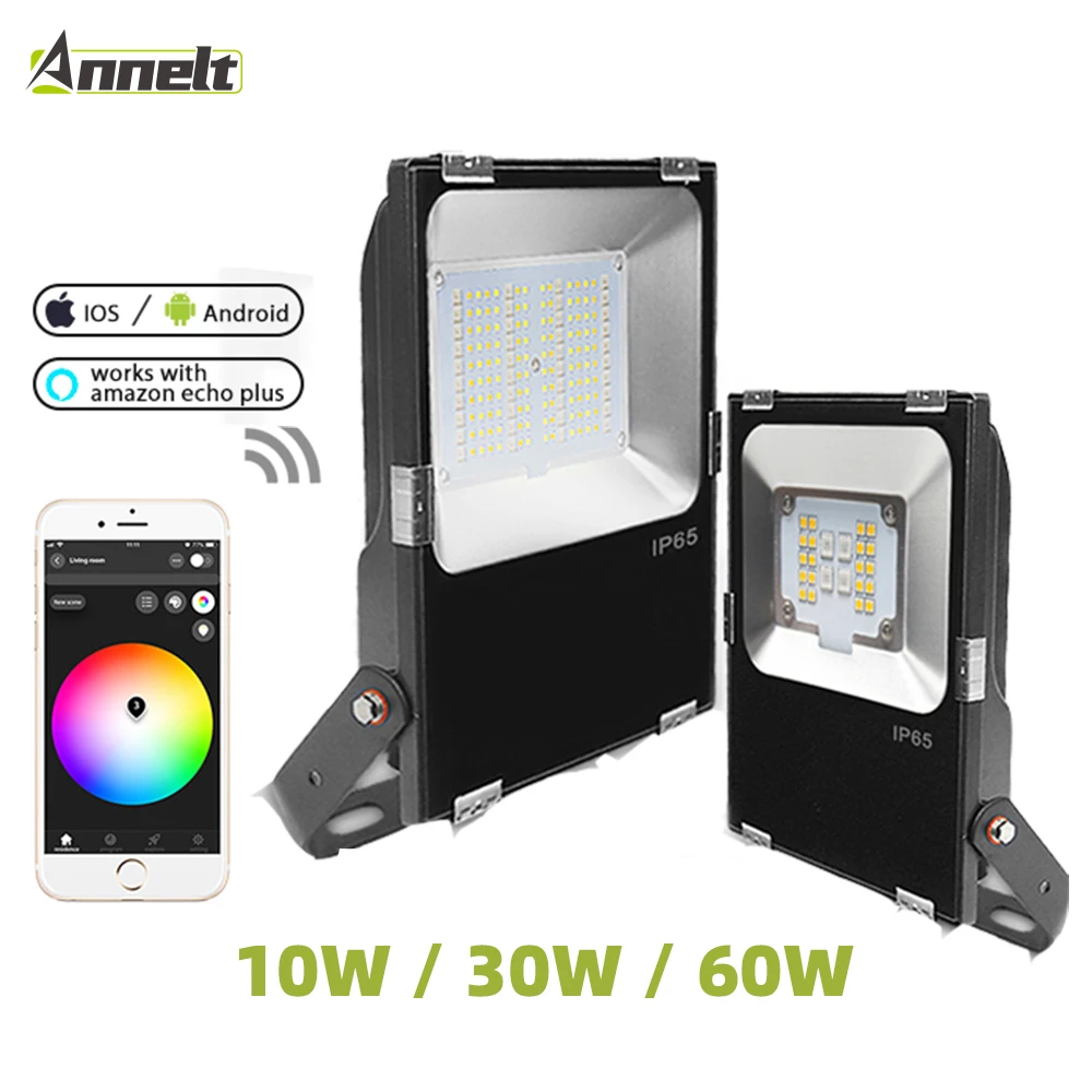 Умный Светодиодный прожектор с Wi Fi многоцветный отражатель теплым/холодным