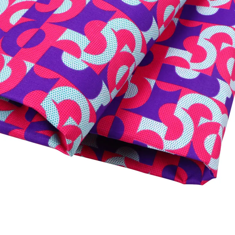 Африканский настоящий воск розовый и фиолетовый узор ткань с принтом