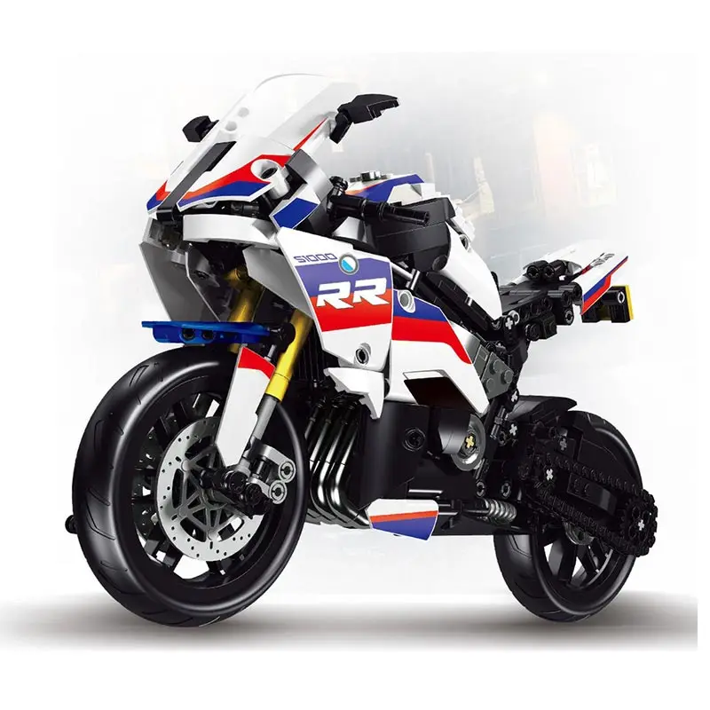

Model Building Blocks The 826PCS Motorcycle Super Speed Sports Racing Autobike Car Technical MOC Bricks Set Gifts Toys For Kids