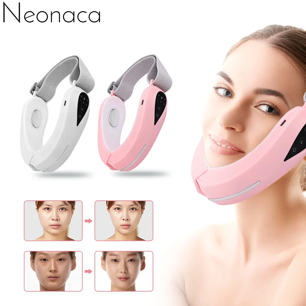 

V-Line Up Lift Belt Machine Double Chin Face Slimmer EMS Face Lifting Slimming Chin Reducer Vibration Massager For Face Massage