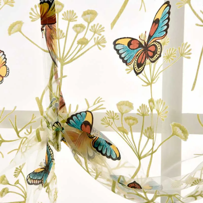 Римские короткие занавески ленточные s для гостиной выгорающий цветок окна тюль