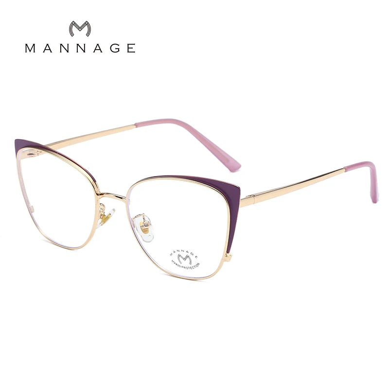

Women Blue Light Blocking Computer Glasses Cat Eye Anti Blue Rays Eyewear Female Plain Mirror Eyeglasses Frame