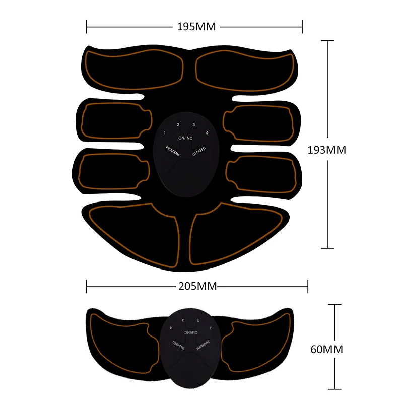 Wireless EMS Abdominal Muscle Stimulator Toner Hip Trainer Vibro Body Shaper Slimming Massager Buttock Abdomen Arm Leg Training