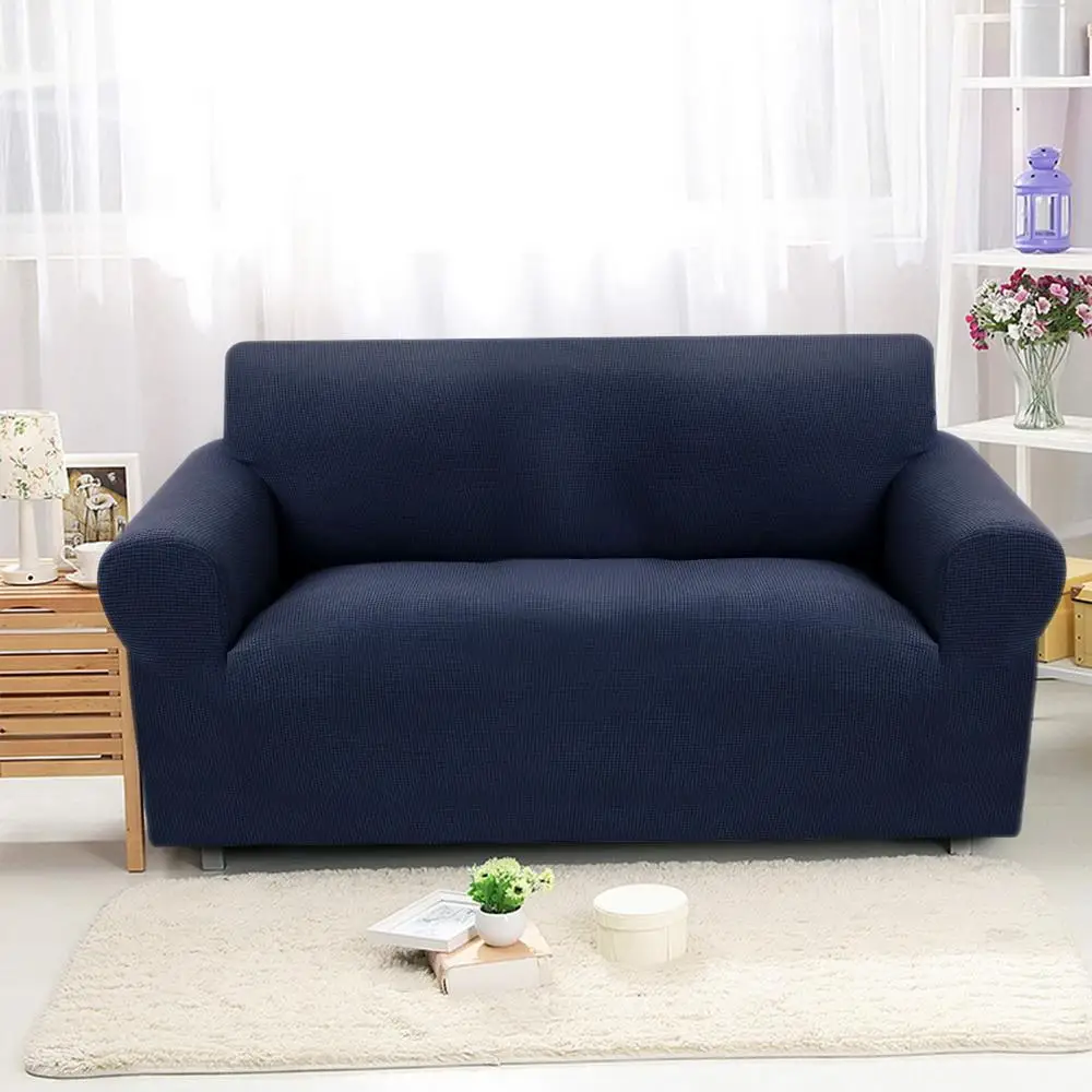 

27 Spandex Elastic Sofa Cover 1/2/3/Seat Knitted Stretch Sofa Cover All-inclusive Couch Case Living Room Chair Slipcover