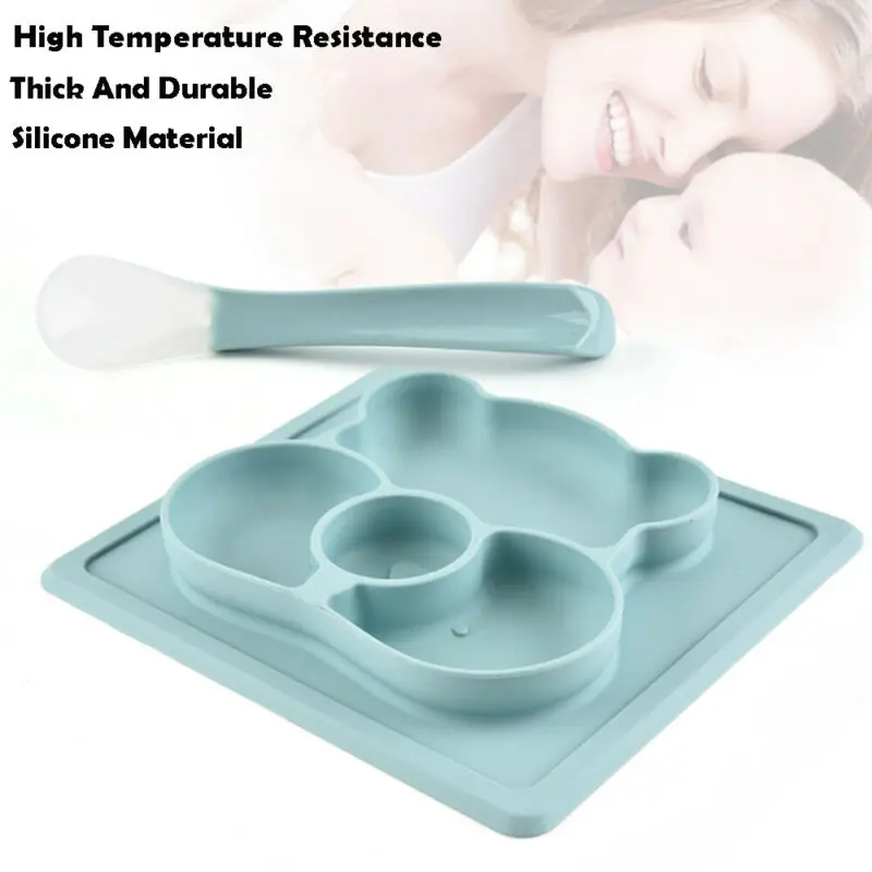 Детская Силиконовая подложка присоски для детей поднос кормления младенцев