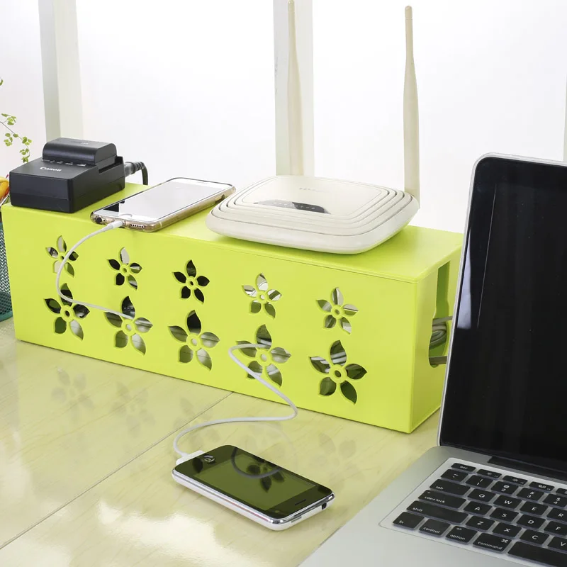 

Dustproof DIY power cord socket storage box cable organizer case Safety Socket Outlet Board Container home decor