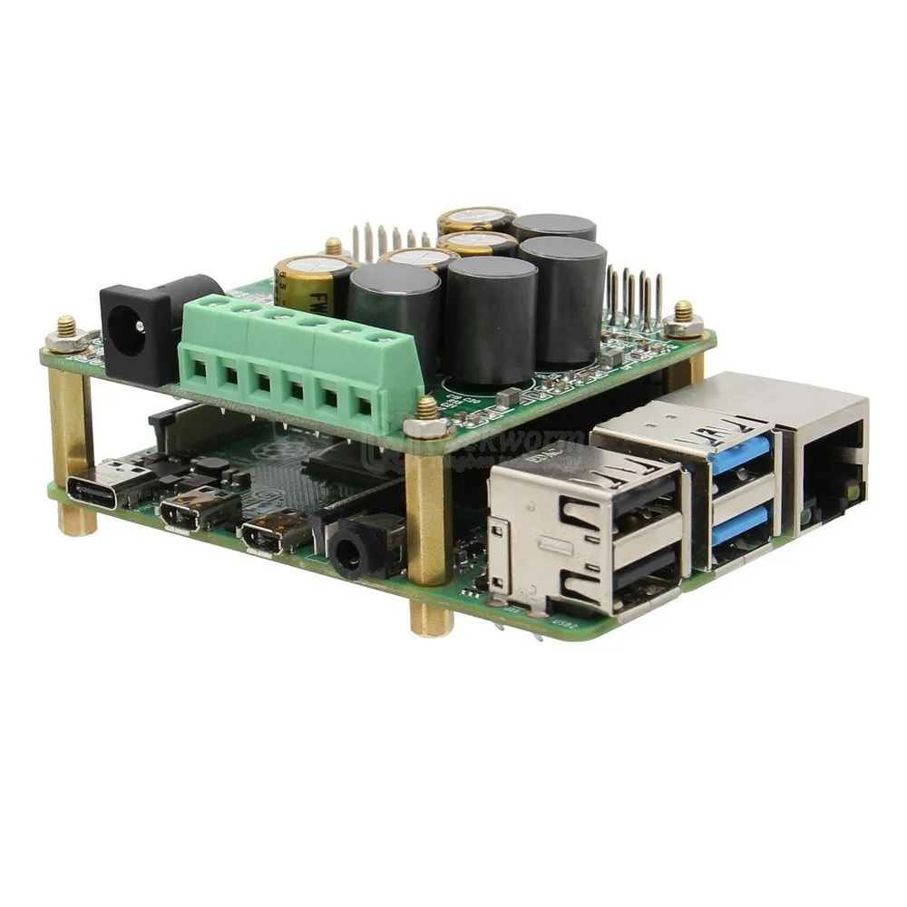 Усилитель Raspberry Pi 4 плата расширения HIFI AMP аудио карта + акриловый чехол только для