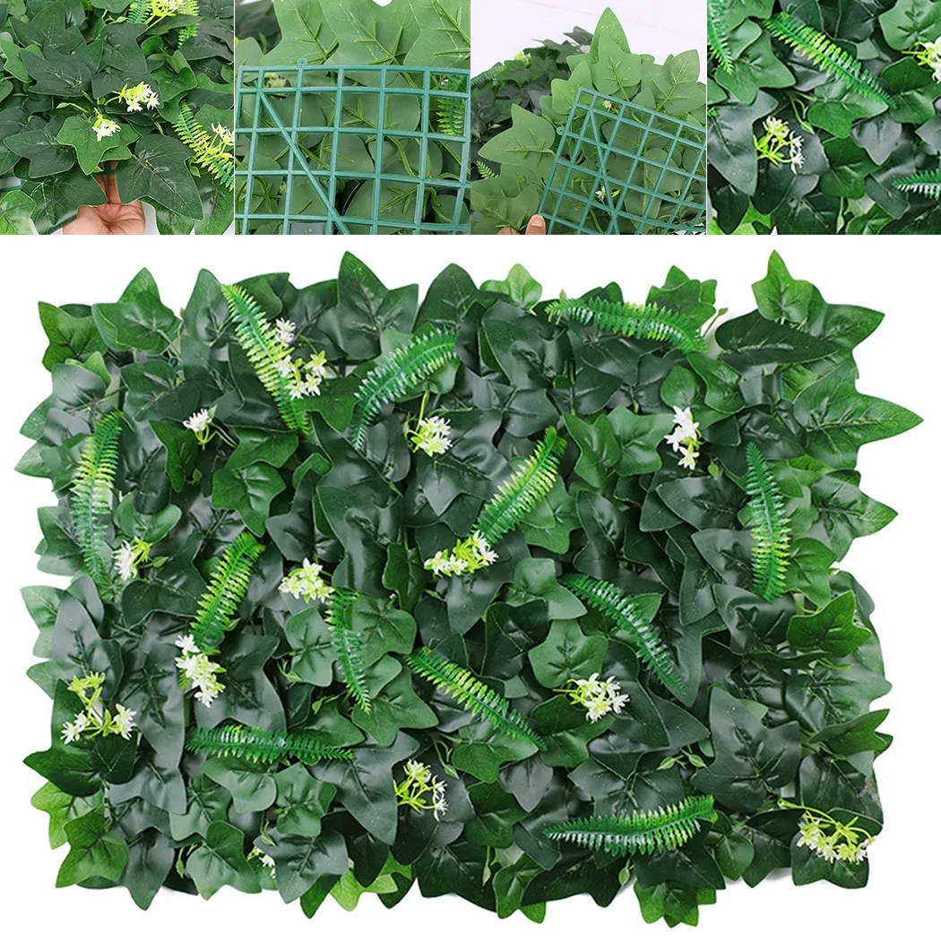 

Artificial Plant Foliage Hedge Grass Mat Greenery Panel Decor Wall Fence Carpet Real Touch Lawn Moss Fake Grass Mat Home Decor