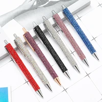 20pcslot creative diamond retractable ballpoint pen metal ballpoint pen office retro pen crystal ballpoint pen